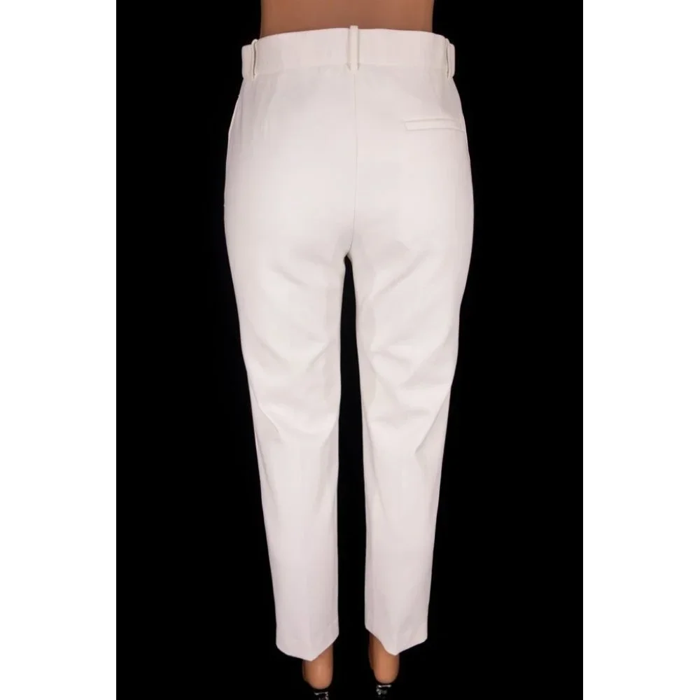 THE ROW New William Single-Pleat Straight-Leg Pants in Cream As-is - Picture 7 of 9